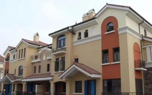 在農村小別墅用真石漆裝修外墻，效果圖美絕了